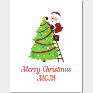 Merry Christmas Mom Posters and Art